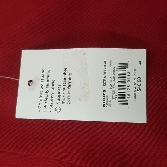Croft & Barrow Red Women's Pants - Picture 8 of 12